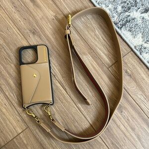 iPhone 15 Pro Bandolier “Kimberly” Case Green & Red Stripe